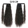 Peruca Rabo de Cavalo Ondulada com Fita Adesiva Mágica Xuchang para Atacado, Cabelo Longo e Cacheado, Estilo Europeu e Americano, com Tranças e Ondas de Lã.