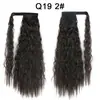 Xuchang Venta al por mayor Cinta Mágica Permanente de Maíz Cola de Caballo Peluca Cabello Largo Rizado para Mujeres Europeas y Americanas Extensiones de Cabello Rizado de Lana Cola de Caballo Trenza