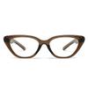 1295 Armazón de Gafas Ópticas de Alta Calidad Estilo Coreano TR90 Gafas Ojo de Gato Té Frío Armazón Pequeño de Alto Sentido Gafas Planas para Mujer