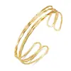 Amazon Pulsera de Aro Geométrica Creativa con Baño de Cobre Transfronteriza para Mujer, Pulsera Vintage de Moda y Sencilla Estilo Ins