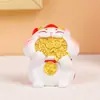 Enfeite Maneki-neko Fofo Personalizado de Fábrica Artesanato em Resina Gatinho Desenho Animado Decoração de Mesa Presente Festivo
