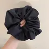 Goma de Pelo Satinada de Color Sólido Extra Grande para Mujer, Alta Elasticidad, para Moño, Cola de Caballo Baja, Accesorios para el Cabello Estilo Coreano