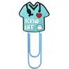 Clips de Papel Grandes de Dibujos Animados para Ropa Médica Transfronteriza Marcador de Libros Suministros de Oficina DIY Clips de Papel Creativos para Almacenamiento de Doctor