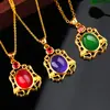Imitação de ouro 24k, pingente de calcedônia Hetian, pingente feminino de imitação de ouro, fornecedores de atacado