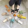 Nuevos Zapatos de Mujer de Verano, Zapatos Planos Suaves con Suela de Goma, Pantuflas Brillantes con Diamantes para Mujer, Pantuflas de Moda para Mujer Estilo Coreano