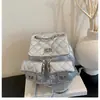 Mochila Chic de Caviar, Lujo Ligero Nueva Moda Casual Estilo Coreano Acolchada Linda Nicho Estilo Universitario Mochila