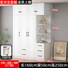 Armario de madera maciza completo para dormitorio, armario infantil de montaje sencillo, estilo europeo, para alquiler, armario grande, personalización