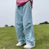 Pantalones casuales de secado rápido Dopamina para mujer, estilo veraniego fino de moda, pantalones largos rectos de pierna recta, holgados, adelgazantes, de cintura alta, transfronterizos europeos y americanos