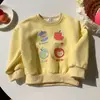 Ropa elegante de otoño nueva para niñas, sudadera de manga larga de moda con estampado de dibujos animados para niñas pequeñas