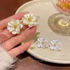 Brincos da Moda Estilo Coreano Mais Vendidos Novo Modelo Brincos Femininos Simples e Elegantes Versáteis Tiktok Mesmo Estilo Tarraxas Atacado