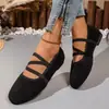 Material Brilhante Sola Macia Mary Jane Sapatos Únicos Femininos Sapatos Femininos Retrô Bico Redondo Cabedal de Corte Baixo Tiras Cruzadas Fundo Plano Marrom
