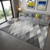 Alfombra de Sala de Estar de Terciopelo con Bucle Estilo Moderno de Lujo Ligero Simple Área Grande Alfombra Completa para Mesa de Centro Alfombra de Piso Antideslizante Absorbente Alfombra para Pies