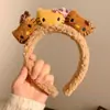 Diadema de Orejas de Gato Transfronteriza Creativa de Dibujos Animados Felpa Estampado de Leopardo Diadema para Lavado de Cara Maquillaje de Niñas Accesorios para el Cabello de Dibujos Animados