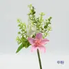 Flores Artificiales para Bodas, Decoración de Escena de Salón de Bodas, Arreglos Florales, Ramo de Novia, Flores de Seda, Flores de Loto con Astas de Ciervo Atadas a Mano