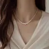 Collar de Girasol Retro de Lujo Ligero Estilo Francés para Mujer, Cadena Corta para Clavícula con Circonita Microincrustada, Colgante de Brújula con Temperamento