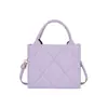 Bolsa Tote Grande de Couro Sintético Estampado Estilo Europeu e Americano para Mulheres Nova Tendência Fashion 2025 Bolsa Matelassê
