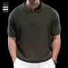 Camisa Polo de Verano para Hombre con Cremallera, Casual de Manga Corta, Deportes y Fitness, Color Sólido, Transpirable, Moderno, Versátil Top de Manga Corta