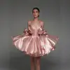 Camisola estilo comércio exterior pequeno vestido formal mangas bufantes cetim cintura alta saia godê registro de festa de banquete sair diário vestido de noiva leve