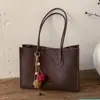 Bolso Retro Maillard Transfronterizo para Mujer, Bolso de Hombro Versátil de Gran Capacidad, Bolso Tote Simple para el Trabajo