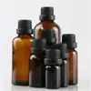 Botella de Vidrio Marrón para Aceite Esencial 10ml con Gotero Opaco Botella Muestrera Cosmética En Stock