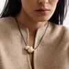 Nueva Cadena de Suéter Larga de Otoño e Invierno con Diseño de Nicho y Sensación de Alta Gama, Cadena de Suéter Clavicular con Colgante, Collar Simple y Elegante