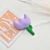 Pasador de Tela Relleno de Algodón con Forma de Flor y Mango Largo, Pinza para el Pelo, Lazo para el Cabello, Material Versátil, Accesorios de Ropa, Broche de Peluche