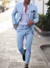 Comércio Exterior Transfronteiriço Novo Terno de Impressão Digital Conjunto de Duas Peças Masculino Tamanho Grande Blazer de Terno Terno Masculino