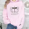 Moletom Casual Feminino Moda 2025 Quarta Asa Moletom Academia de Guerra Basgias Cavaleiro Dragão com Capuz