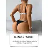 Conjunto de Lencería Sexy Hueco de Encaje con Pedrería Zeriluna Francés Agradable a la Piel Transpirable Cómodo Sin Costuras Moderno