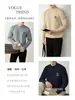 [Lana Modal] Suéter Grueso con Bordado de Polo para Hombre, Cálido de Invierno, Cuello Alto, Cómodo Tejido Básico