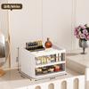 Buscando una Caja de Almacenamiento Cosmético Blanca de Tapa Plana Hecha de Fábrica, Organizador de Papelería Multicapa, Caja a Prueba de Polvo para Cuidado de la Piel del Hogar