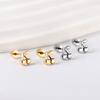 Aretes de Calabaza Transfronterizos Moda Europea y Americana Simple Creativo Cereza Hongo Diamante Espiral Aretes Acero Inoxidable Uñas para Hueso de la Oreja