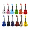 Ukelele Colorido de 21 pulgadas Ukelele de Madera de Cuatro Cuerdas Guitarra Pequeña de Fibra de Carbono Instrumento Musical Infantil Tocable