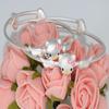 Pulseira de Gato Infantil KT Pulseira Feminina Sólida Vera Estilo Japonês Coreano Prata de Imitação