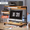 Mesa de computador com luz, monitor, mesa de computador, prateleira de mesa, armazenamento de mesa, suporte para impressora