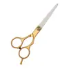 Tijeras para Cortar el Cabello Tijeras de Peluquería Profesionales 5.5 Pulgadas Cortadores de Dientes Planos Divididos Juego de Tijeras de Barbero para Adultos Niños del Hogar