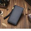Nuevo Clutch para Hombre Cuero Crazy Horse Billetera Larga Douyin Cremallera Bolso Clutch de Negocios Clutch de Cuero Genuino para Hombre