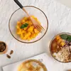 Tazón de Vidrio Tazón para Gelatina de Hielo Tazón para Fideos Instantáneos Tazón para Ensalada de Frutas Tazón para Sopa Resistente a Altas Temperaturas Tazón de Loto Tazón para Sopa Tazón para Postre Hogareño Fábrica