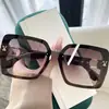 2025 Nuevo Estilo Cuadrado Marco Grande Decoración de Letras Lujo Ligero Gama Alta Gafas de Sol Polarizadas para Mujer Gafas de Sol de Celebridad Cibernética Chismosas