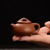 Mini Tetera de Arcilla Púrpura Tetera de Punta de Dedo Mascota de Té Fumando Adornos de Té con Leche Juego de Té Kung Fu para Niños Juego de Tazas de Té Bandeja de Té