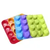 Molde redondo de silicona para pastel DIY postre de mousse repostería maffin herramienta de molde para hornear silicona