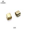 Hebilla de cuerda de metal de doble orificio de 8 mm al por mayor, herrajes bidireccionales con orificio pasante, reloj colgante, ropa, equipaje, aleación de zinc, hebilla de ajuste de doble fase