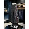 Pantalones cortavientos casuales de pierna recta extragrandes para exteriores 2026, estilo nuevo deportivo y moderno, pantalones casuales versátiles de corte holgado para hombre
