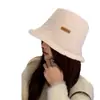 Chapéu de pescador de lã de cordeiro dupla face feminino outono e inverno all-match face pequeno chapéu de bacia engrossado quente à prova de vento frio balde chapéu