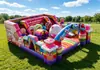 Puesto de Feria de Templo de Parque Muro de Escalada Inflable Escalada al Aire Libre para Padres e Hijos Plaza de Punto Escénico Castillo Inflable para Niños Instalaciones