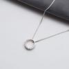 Collar de Plata Esterlina 925 Círculo Geométrico ins para Mujer Trendy Simple Lujo Ligero Nicho Cadena Clavícula Elegante Combinable Raw