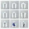 Taza de té de cerámica con tapa taza de reunión blanco puro taza de té de oficina regalo taza de negocios con tapa taza de agua