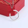 Pulseira de Unha de Aço Titânio Transfronteiriça Gola para Deficientes Feminina Pulseira de Unha de Cartão de Aço Inoxidável Popular na Europa e América Gola para Mulheres