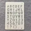 9 Tipos de Moldes de Alfabeto e Números para Desenhar, Fazer Diário e Rabiscar; Modelos Vazados de Alfabeto, Números e Símbolos para Journaling