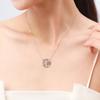 Colar Árvore de Sophora em Prata de Lei S925 Feminino Europeu e Americano Luxo Folhas Pingente de Diamante Corrente de Pescoço Versátil Corrente de Clavícula de Alta Qualidade
